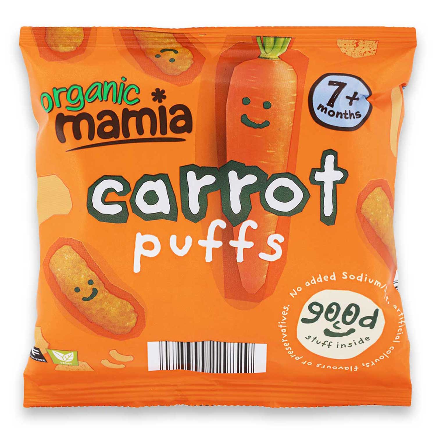 Organic Carrot Puffs 20g Mamia